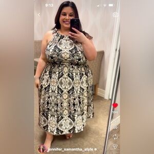 Plus Halter Midi Dress